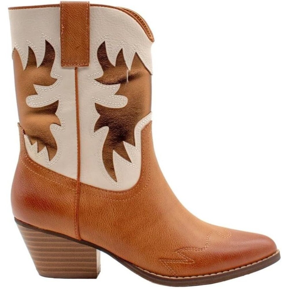 VOLATILE Women's Spur Western Boots, Tan, Size 8